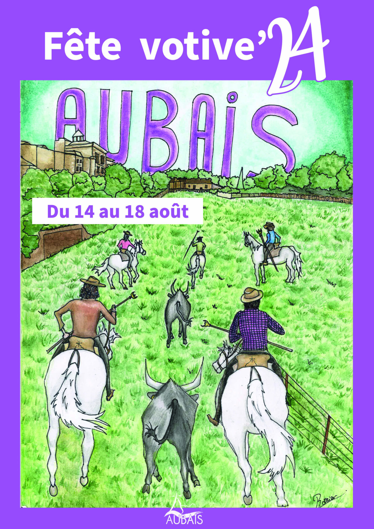 affiche fete votive aubais 2024